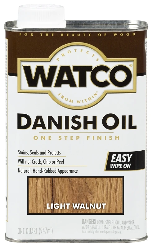 Danish Oil Finish 1 Quart Light Walnut Semi-transparent Interior Stain
