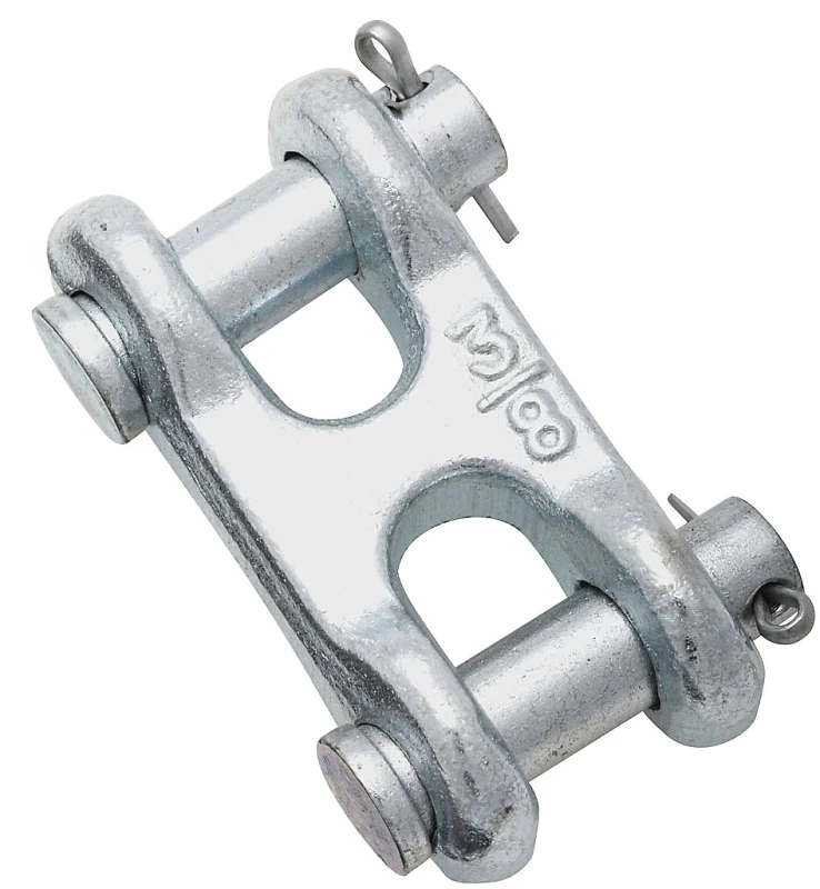 Double Clevis Connecting Link Zinc Plated Steel 3/8 Inch