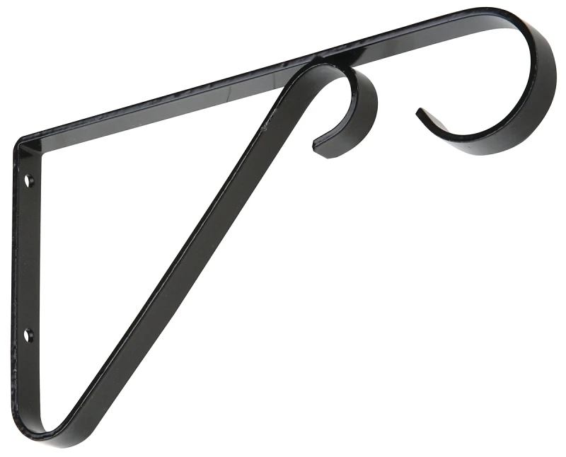 Black Hanging Plant Bracket, 6 Inch, Supports Up to 12 Pounds Load
