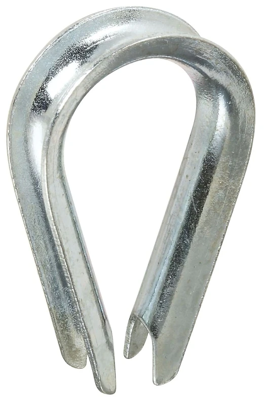 Zinc Plated Rope Thimble, 1/4 Inch Size for Wire Rope Protection