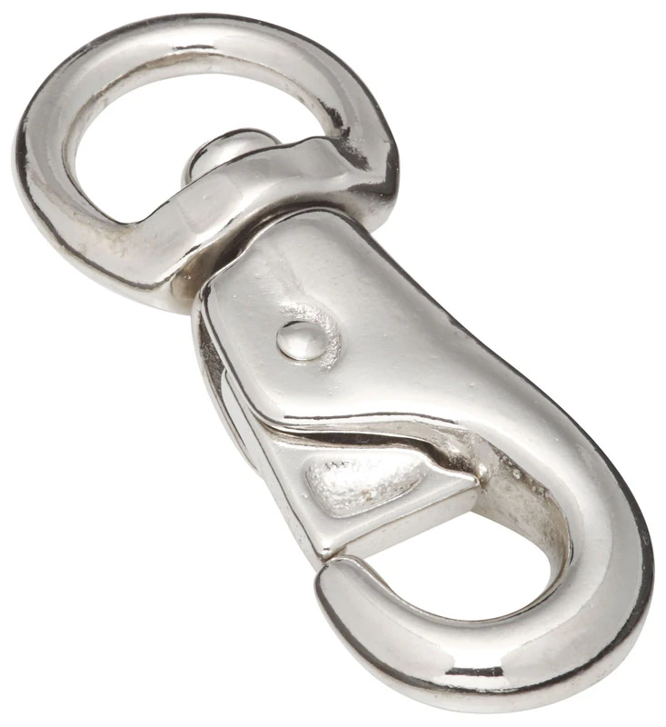 N222-968 Nickel-plated Iron Cattle Snap, 250 Lb Working Load, 1 X 4-1/8 In.