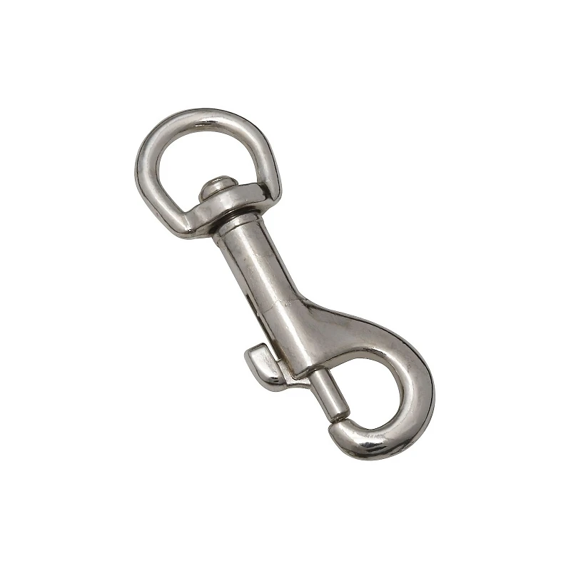 N222-570 Nickel Bolt Snap 3/8 X 2-3/16 In, 15 Lb Load Limit, Pack Of 10