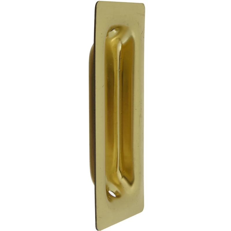 Flush Door Pull Handle, Solid Brass, 3.25 Inches by 1.375 Inches