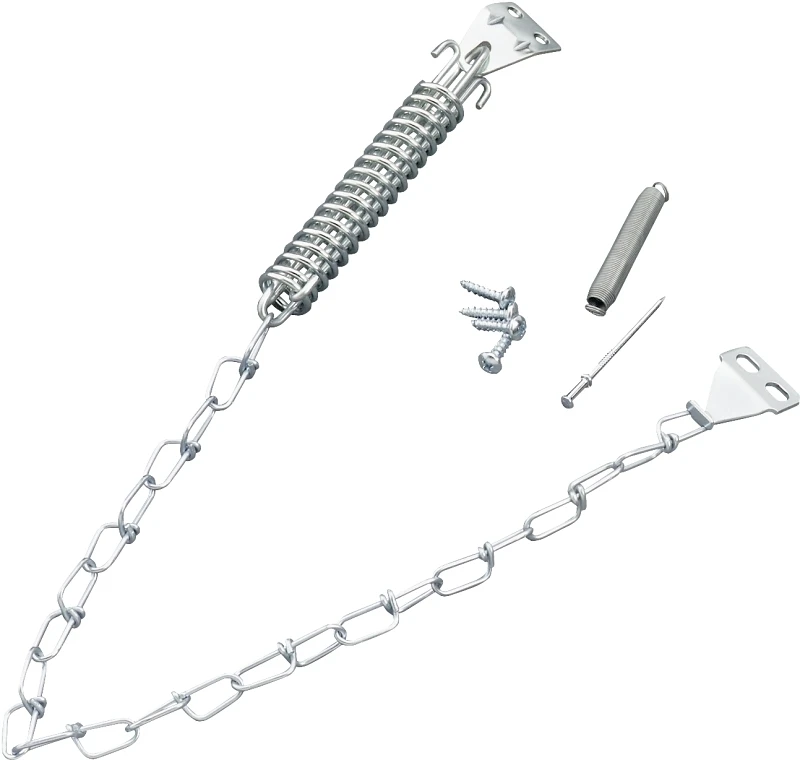 Aluminum Spring and Chain Door Retainer for Secure Door Holding