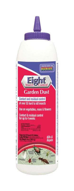 Eight Insect Control Outdoor Garden Dust Insecticide 10 Ounce Ready-to-Use Long-Lasting Insect and Mite Killer