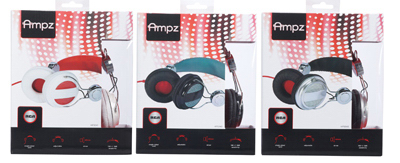 Ampz Hp5043 Full-size Over-the-ear Headphones - Silver, Gray, Black