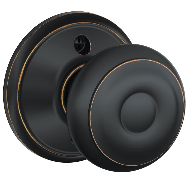 F170 Geo 716 Aged Bronze Georgian Dummy Knob, Round Design, Residential Use