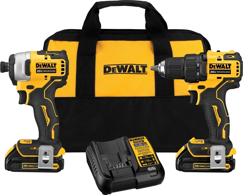 20-Volt Cordless Brushless Drill Driver and Impact Driver 2-Tool Combo Kit with Two Batteries