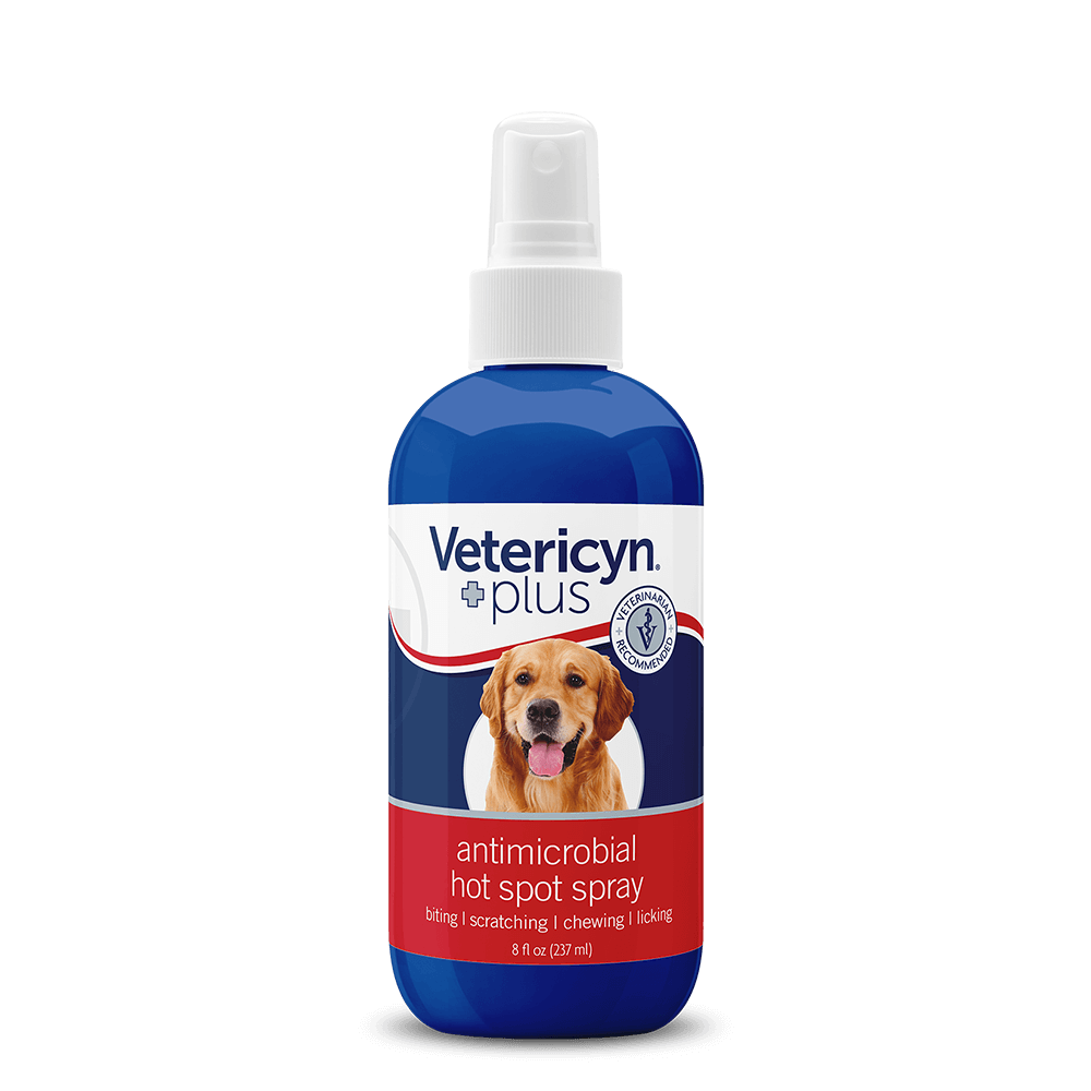 Pet Hot Spot and Wound Spray, 8 Ounce Bottle for Skin Irritations