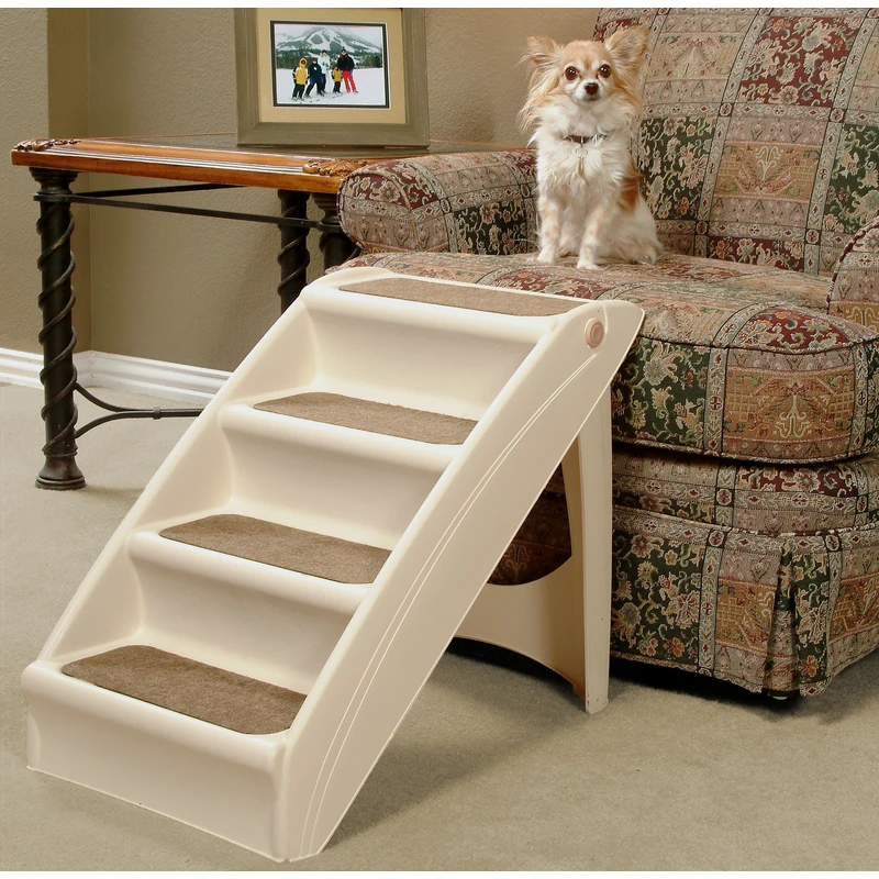 PupSTEP Plus Folding Pet Stairs for Small to Medium Pets, Durable and Portable