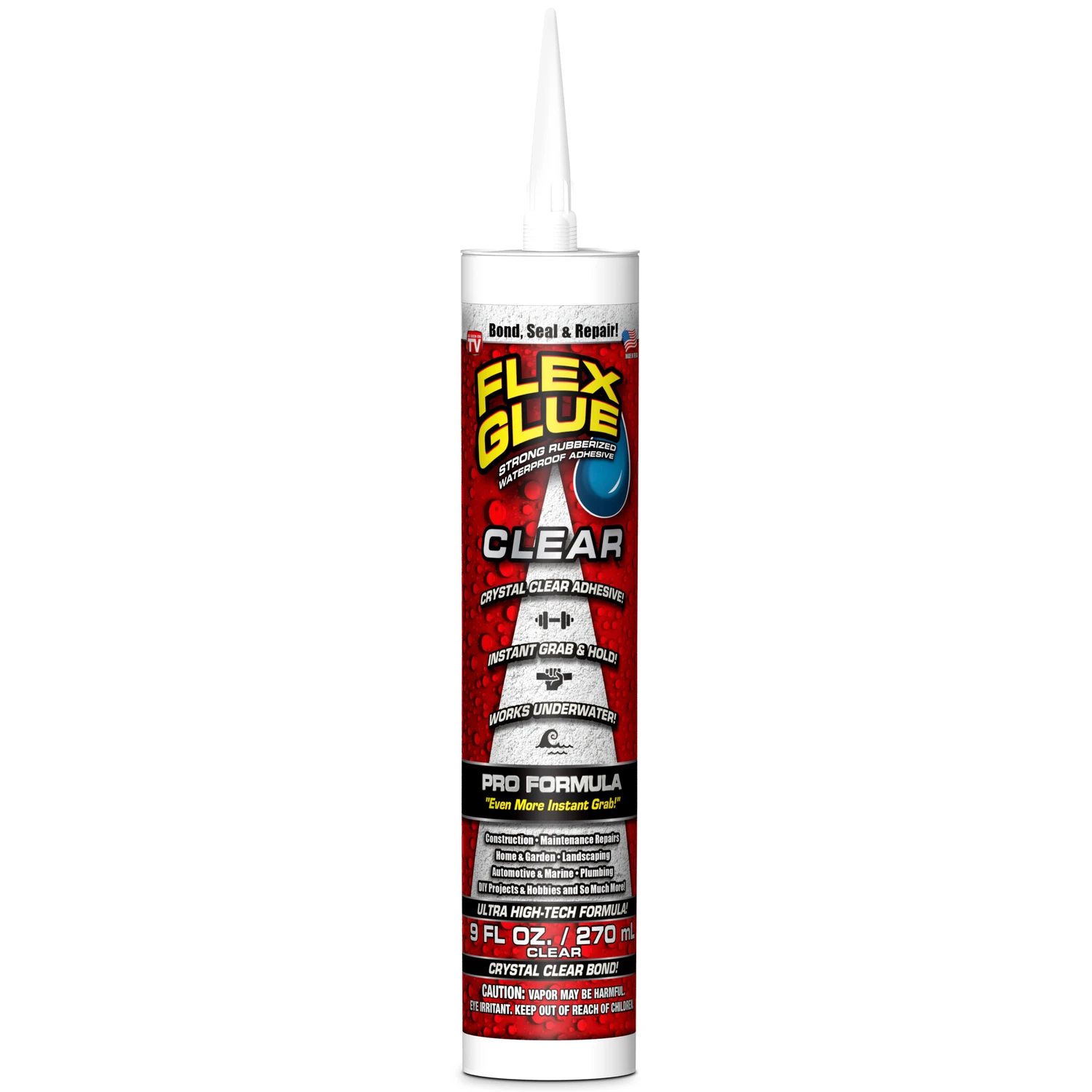 9 Oz. Clear Multi-purpose Waterproof Adhesive - Gfsclrr09