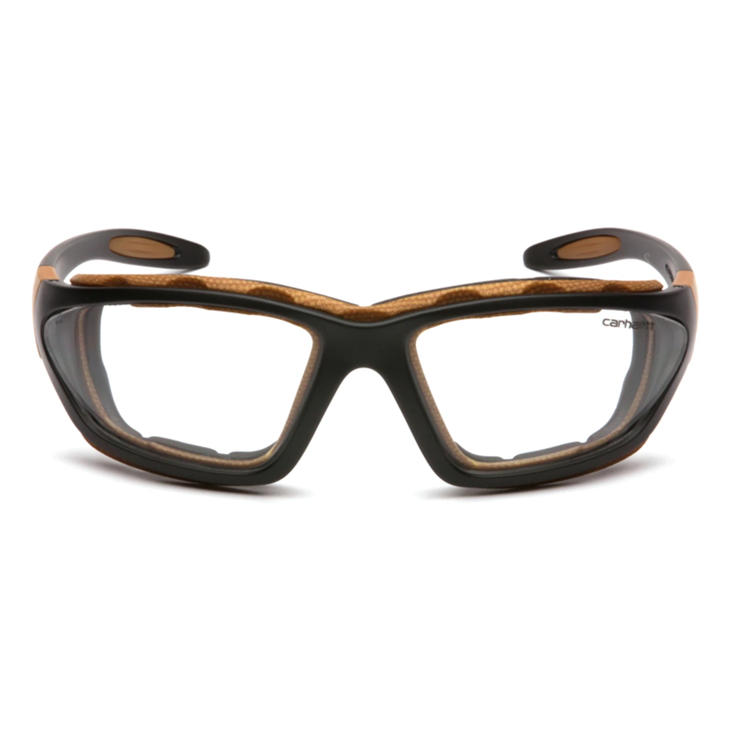 Carthage Anti-fog Full-frame Safety Glasses Clear Lens Black/tan Frame