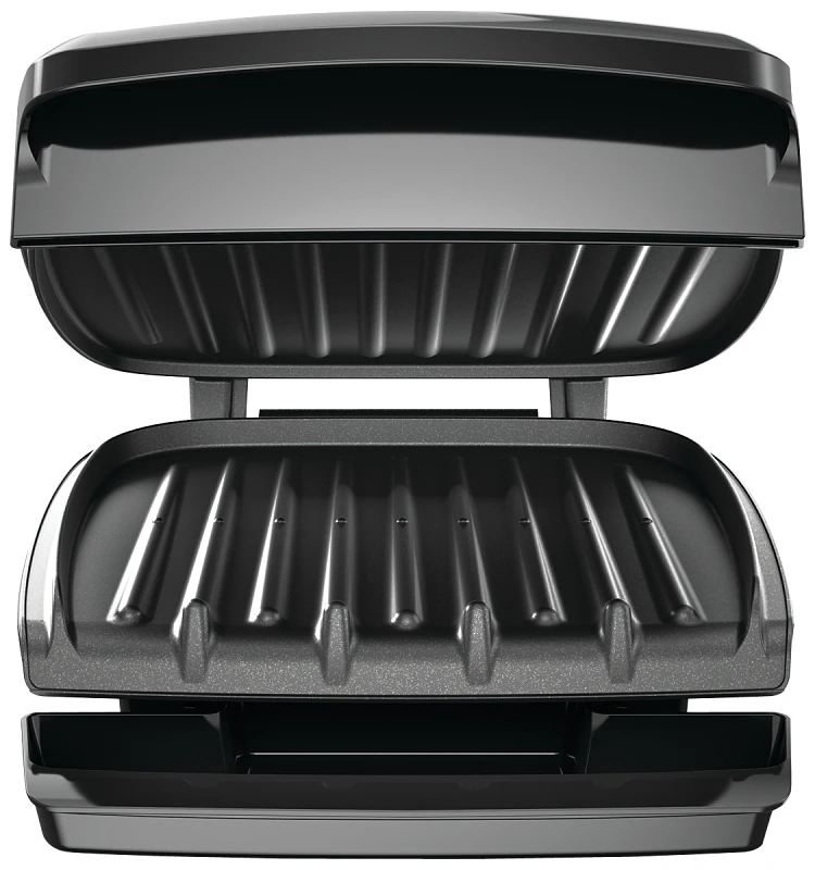 Gr340fb 4-serving Classic Plate Electric Grill And Panini Press, Black