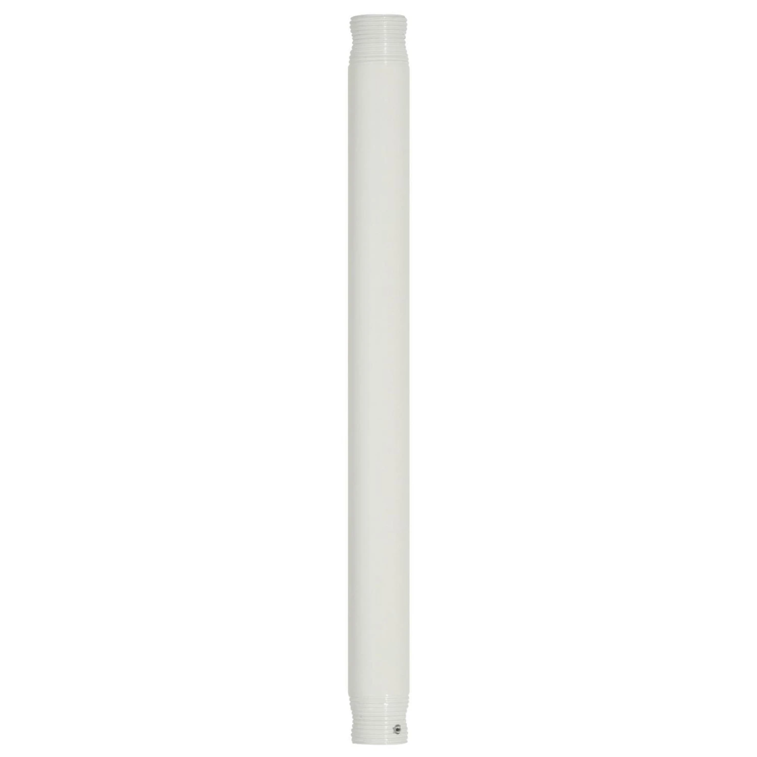 24 Inch White Metal Ceiling Fan Down Rod 3/4 Inch Diameter