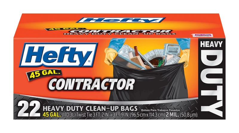 Contractor Trash Bags, Heavy Duty, 45-Gallon, 20-Ct.