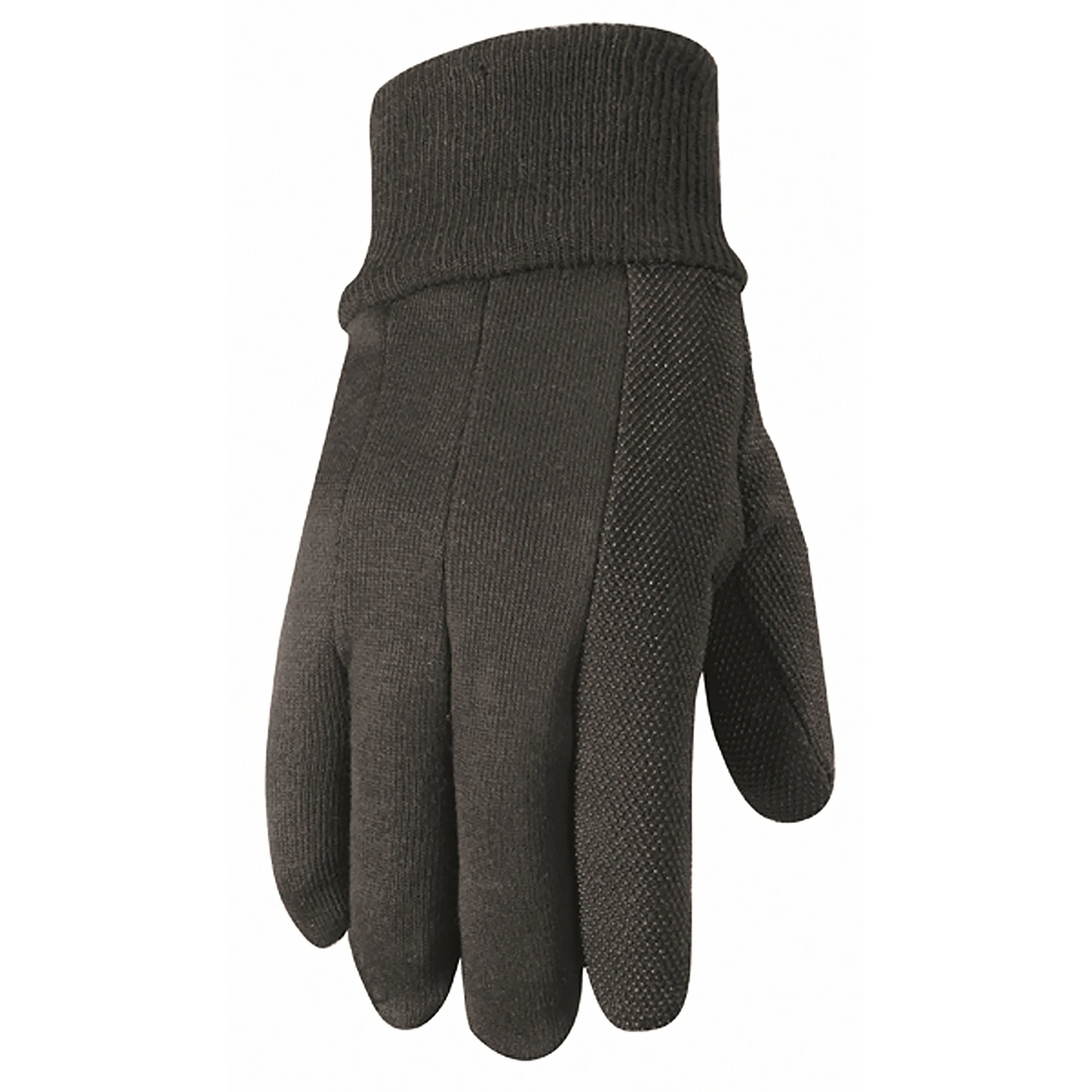 Wells Lamont Hob Nob Men's Cotton/Polyester Blend Dotted Jersey Work Gloves Gray L 1 pk