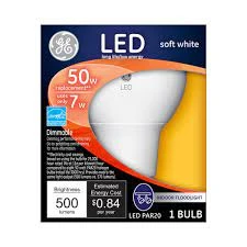 7w Par20 Dimmable Led Bulb - Soft White 2700k, 500 Lumens
