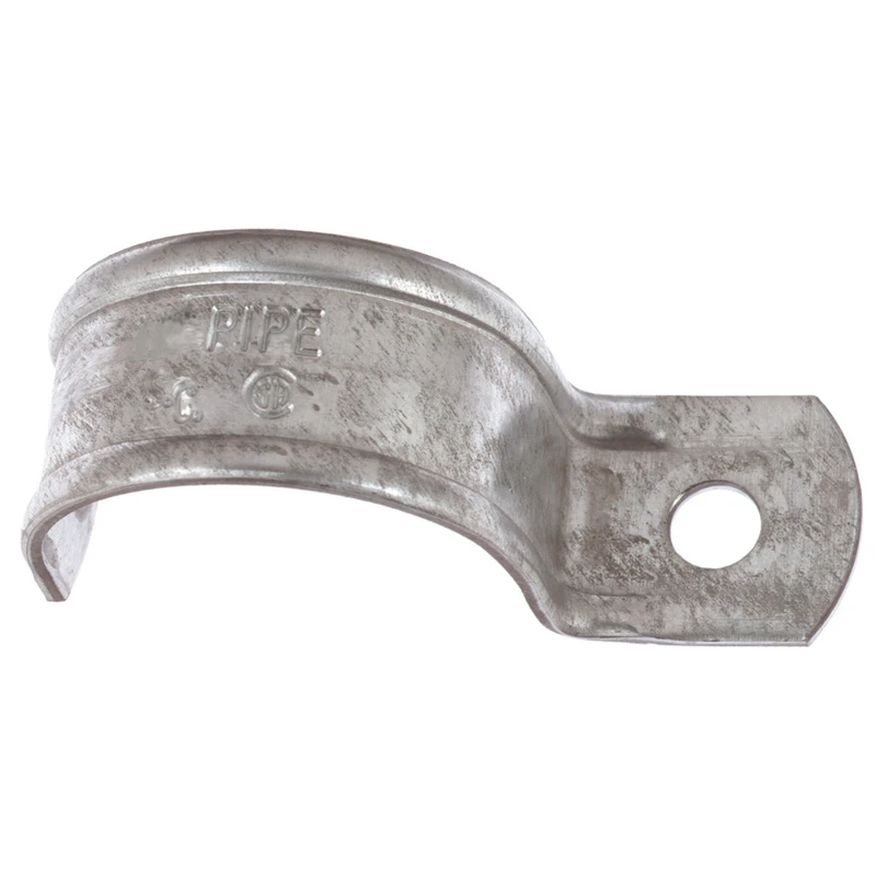 Steel Strap, 1-Hole, 0.5-In., 4-Pk.
