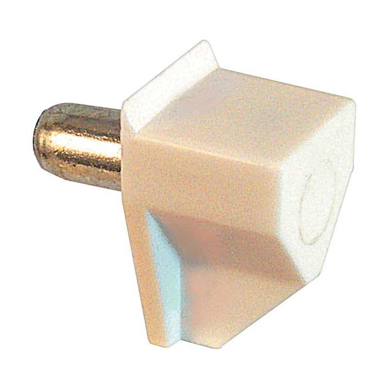 15-Lb. Shelf Support Pegs, White Plastic, 5 mm, 8-Pk.