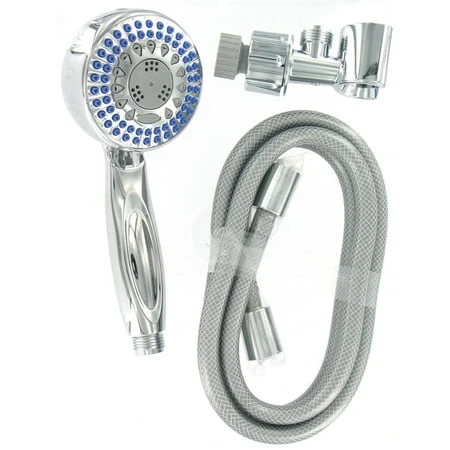 Trs-553 Hand Held Chrome Finish Showerhead With 5 Ft Hose And Power Spray
