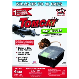 Tomcat 22580 Disposable Rat Bait Station For Indoor And Outdoor Use