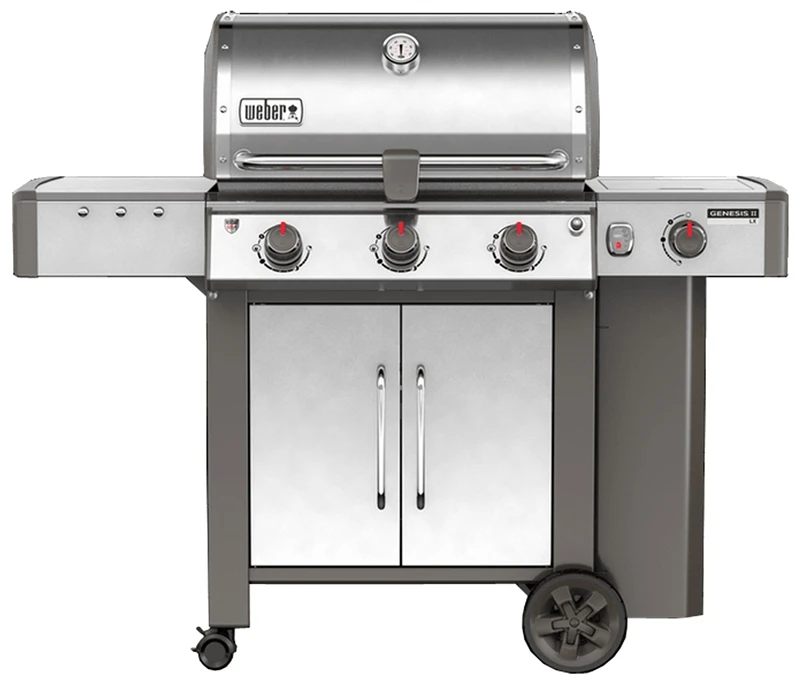 Genesis Ii Lx E-340 Stainless Steel 3-burner Natural Gas Grill With Side Burner