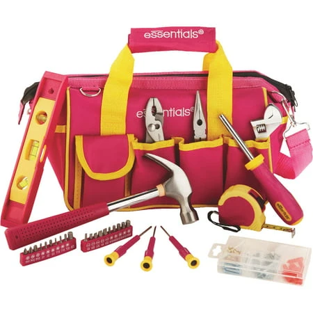32-piece Around-the-house Tool Set With Pink Tool Bag And Accessories