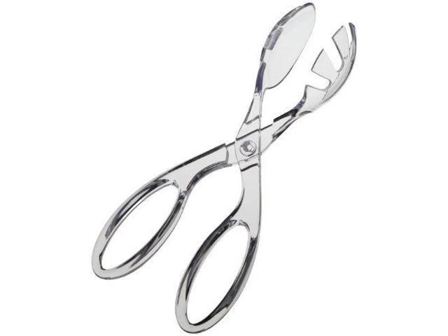 Deluxe Salad Tongs, Heavy-Duty, Clear or Smoke
