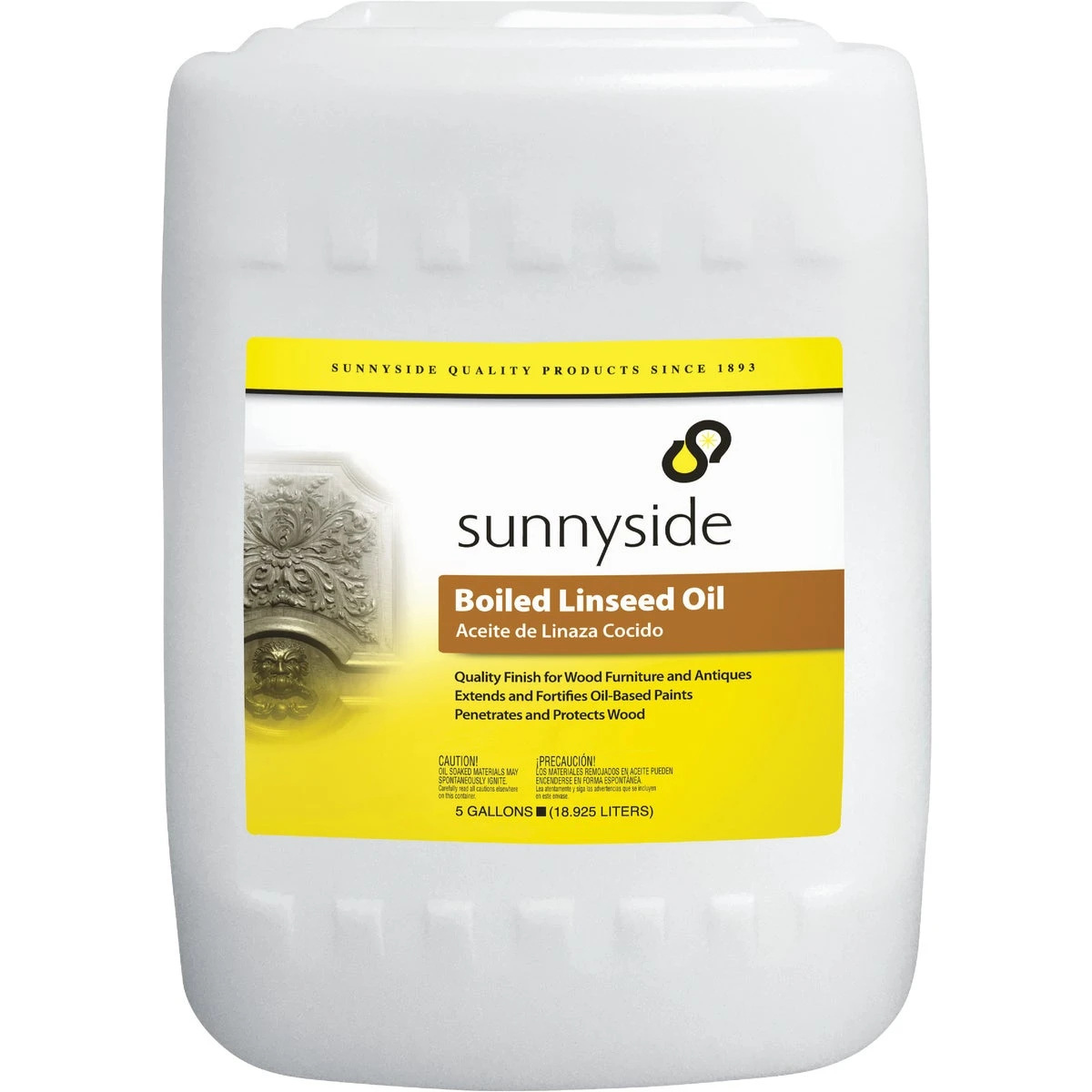 Boiled Linseed Oil, 5 Gallon Plastic Pail, Model 872g5