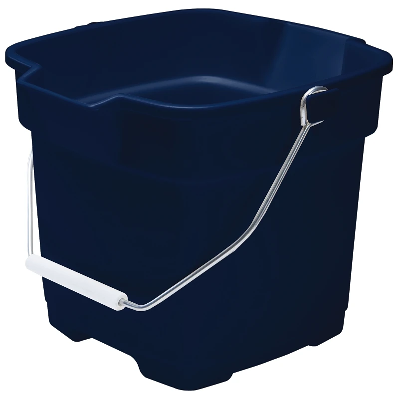 Roughneck 12 Quart Blue Utility Bucket With Heavy-duty Wire Bails