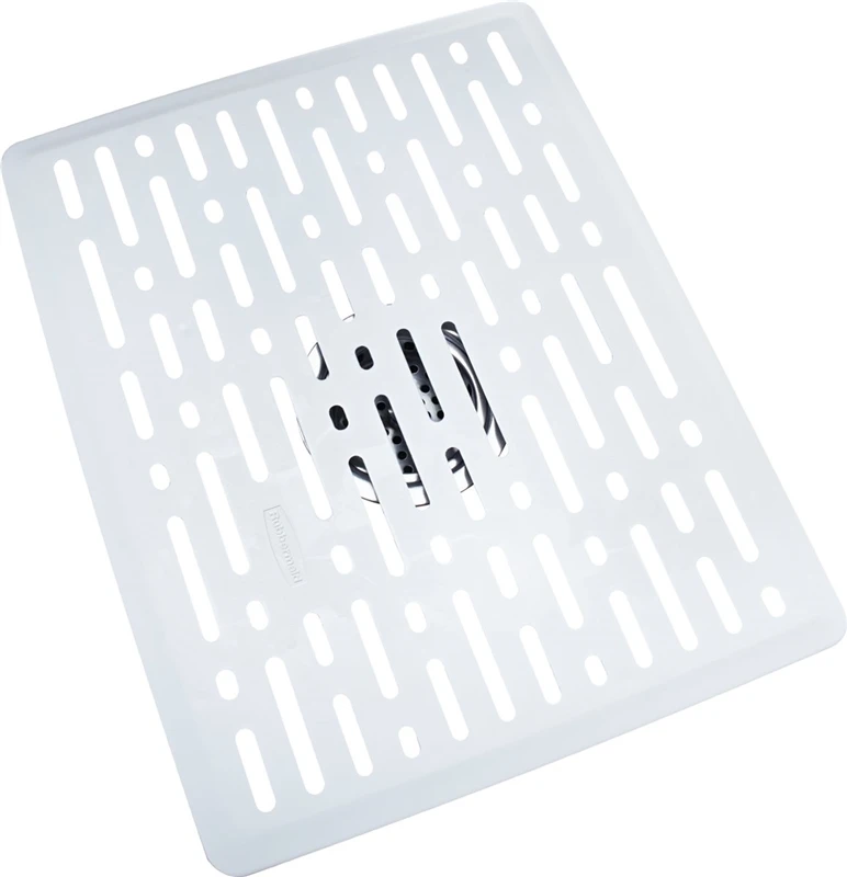 Large White Anti-Microbial Sink Mat for Kitchen Protection
