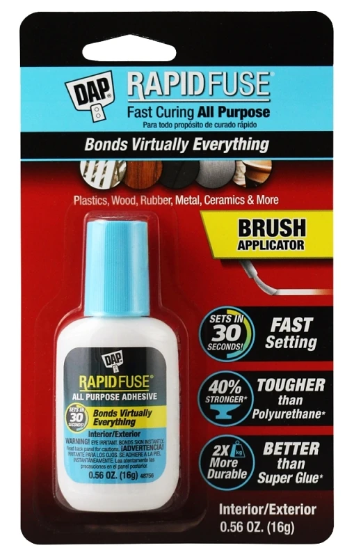 Rapidfuse 0.56 Oz. Clear Multi-purpose Adhesive With Brush Applicator