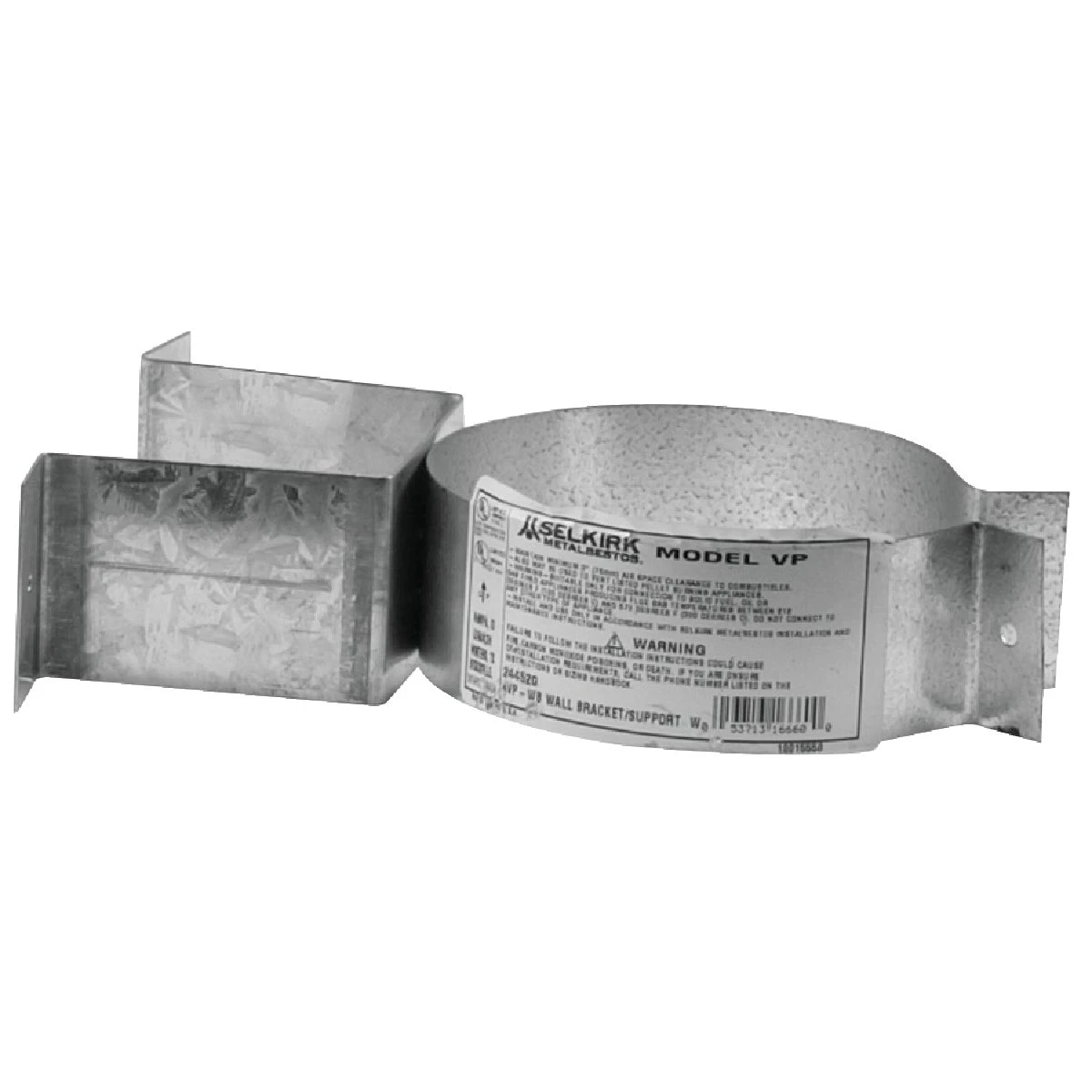 3 In. Galvanized Pellet Pipe Wall Bracket Model 243520