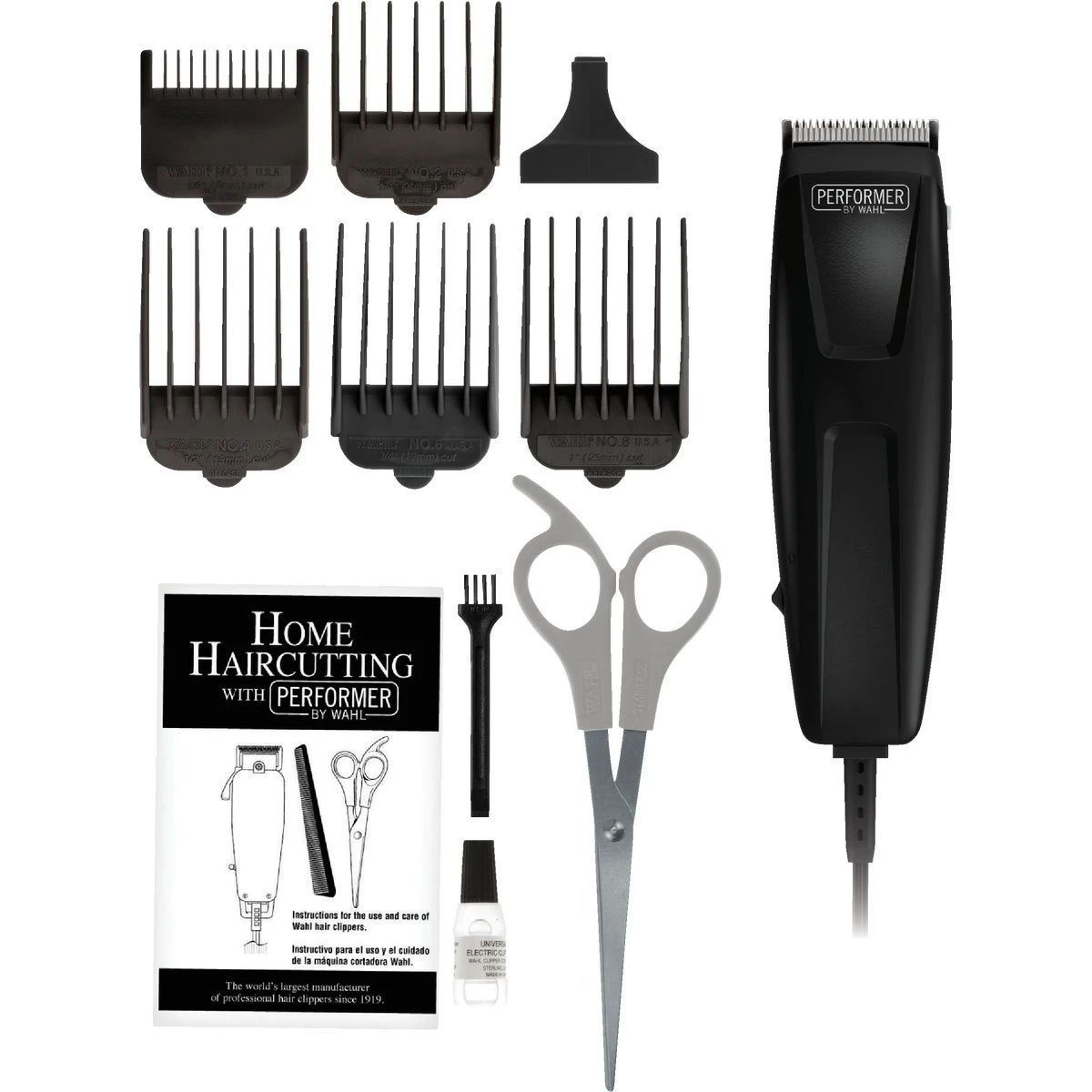 10-piece High Carbon Steel Hair Clipper Set With Guide Combs And Accessories