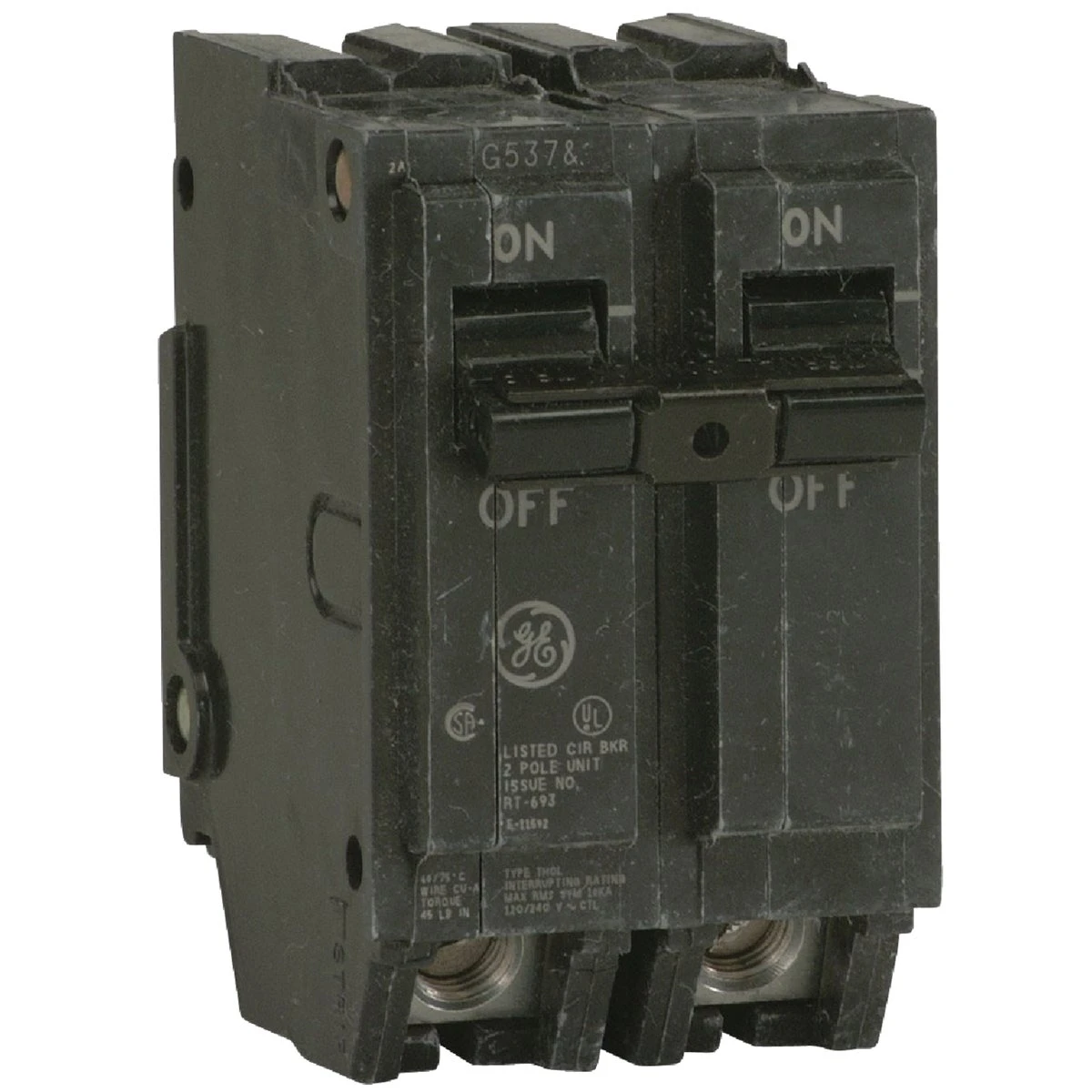 Thql 100a Double-pole Standard Trip Circuit Breaker, 120/240 Volt