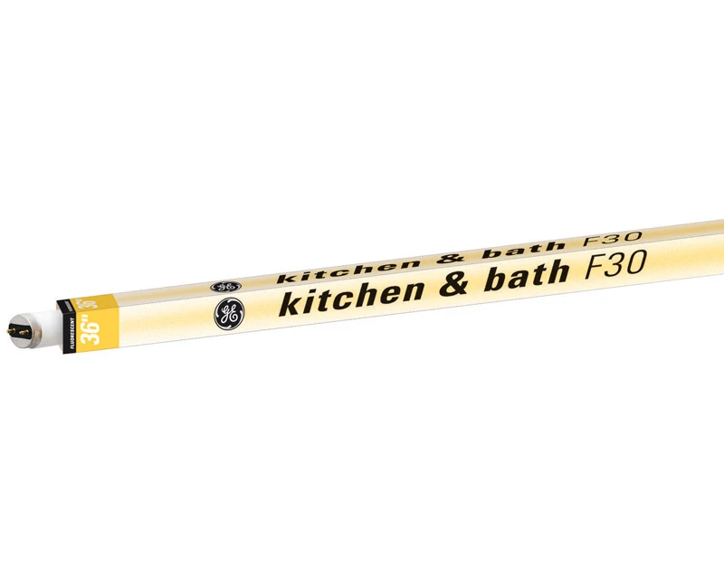 Fluorescent Light Bulb, Kitchen & Bath, 30 Watt, 36 In.