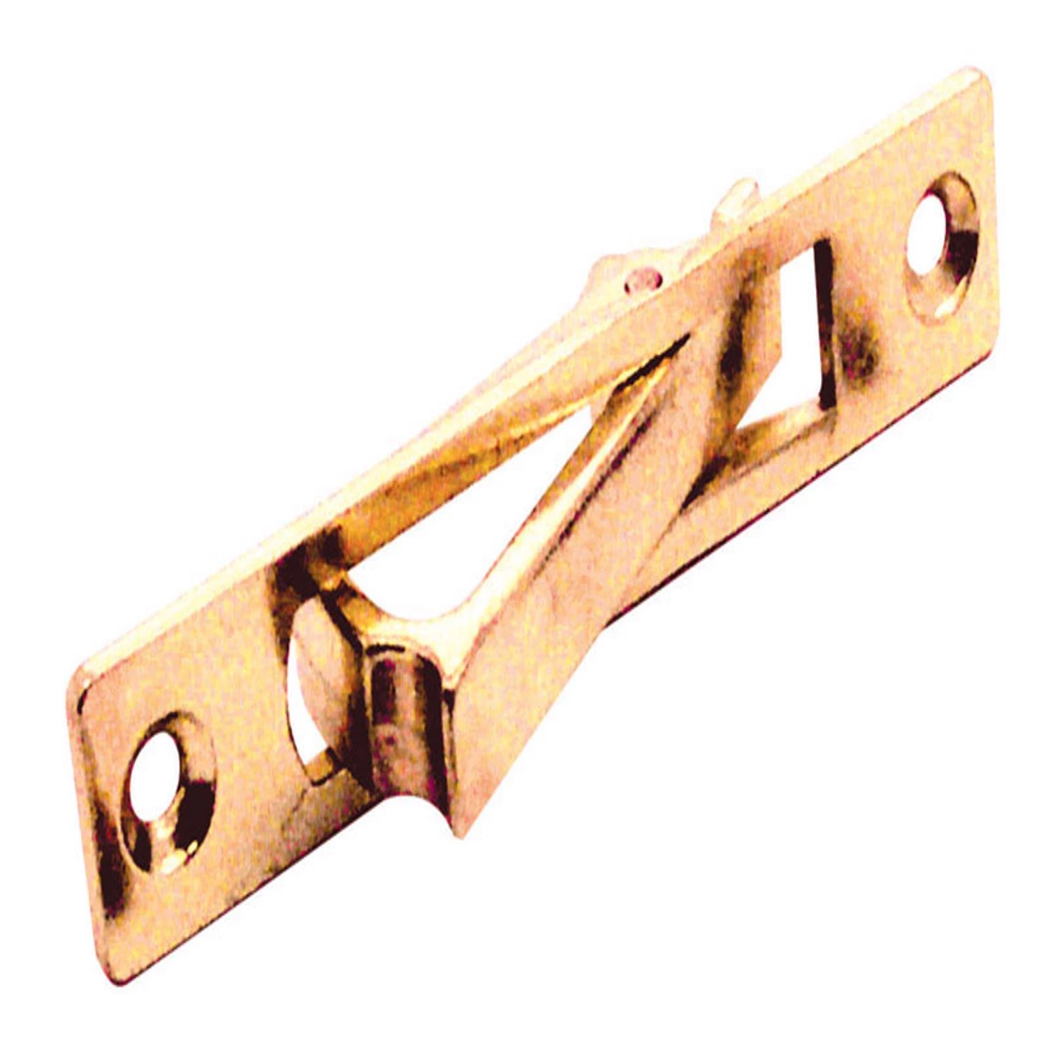 Pocket Door Flush Edge Pull Handle in Polished Brass Finish with Included Fasteners