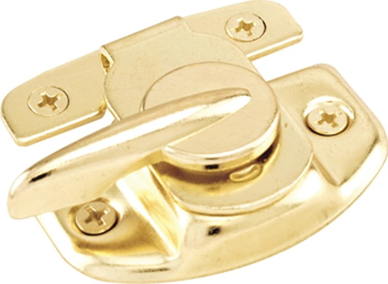 Double Hung Sash Lock with Draw Tight Cam-Action Latch, Bright Brass-Plated Stamped Steel, 1.75 Inch