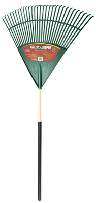 30-inch Poly Leaf Rake With 48-inch Hardwood Handle