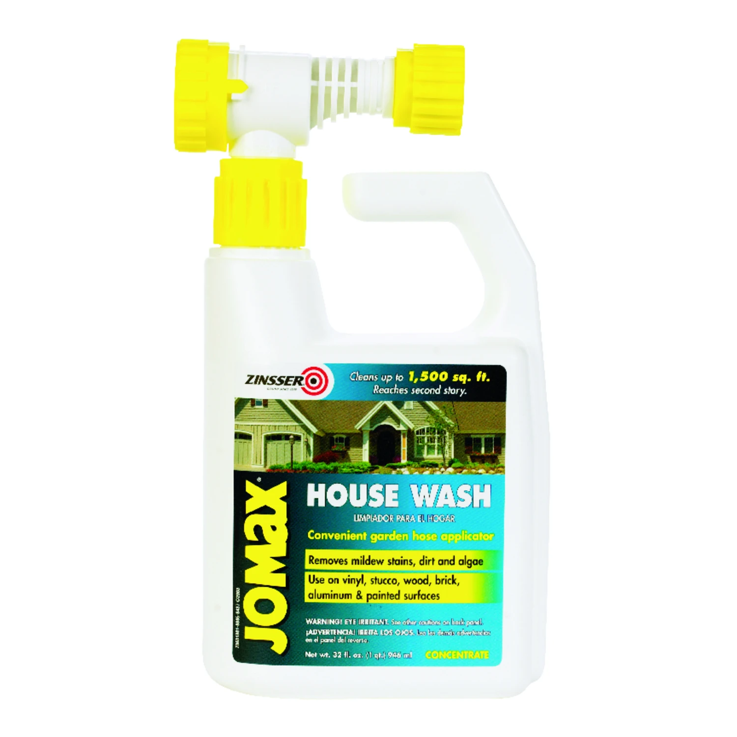 Jomax House Wash Concentrate 1 Quart Liquid Cleaner For Exterior Surfaces