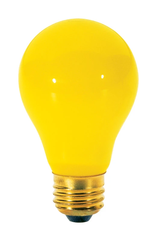 Satco 60 W A19 A-Line Incandescent Bulb E26 (Medium) Yellow 2 pk