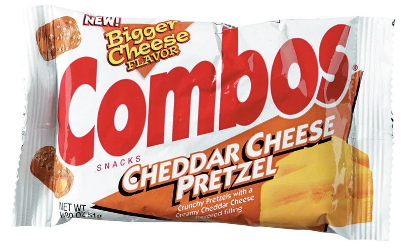 Combos Cheddar Cheese Pretzel Crackers 1.8 oz. Packet