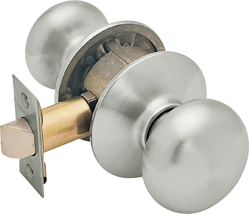 Plymouth Satin Nickel Passage Door Knob F10ply619 For Hall And Closet Use
