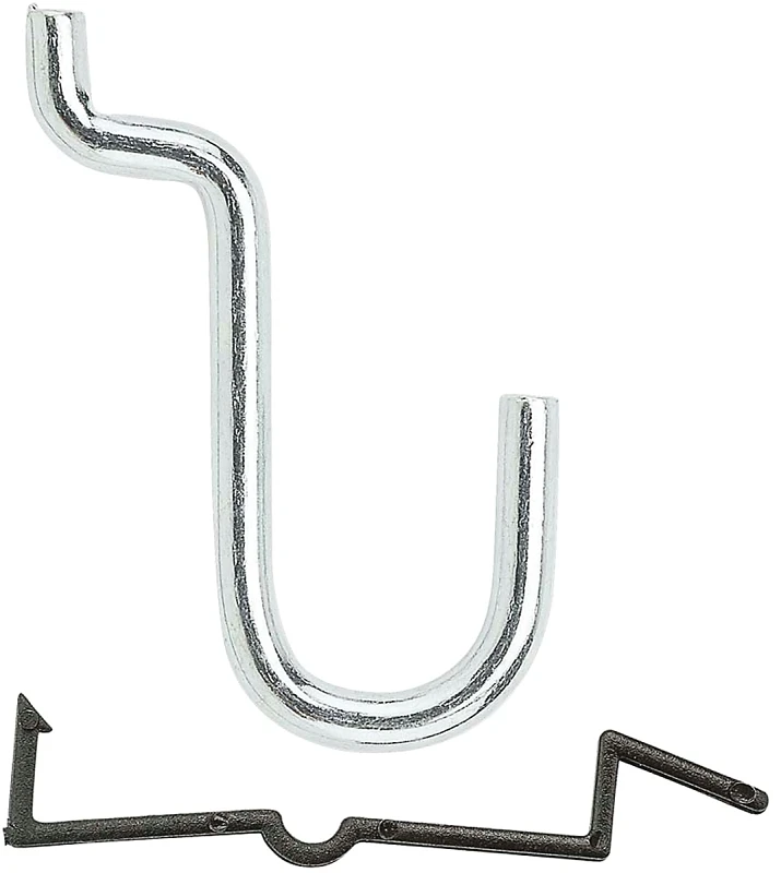 Pegboard Curved Angle Hook, 1/2 In., 8-Pk.