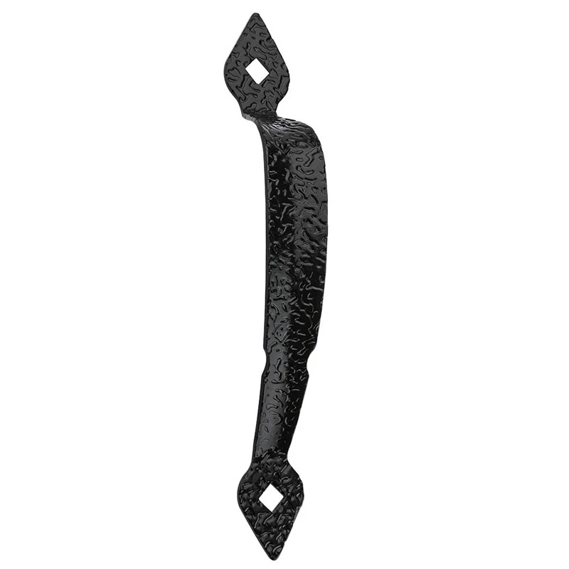 N109-016 10-3/32 In. Black Decorative Spear Pull For Gates And Doors