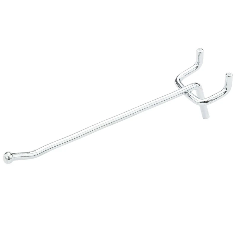 N180-011 Zinc Plated Steel Peg Hook 4 In, 3 Pk For 1/8 & 1/4 In