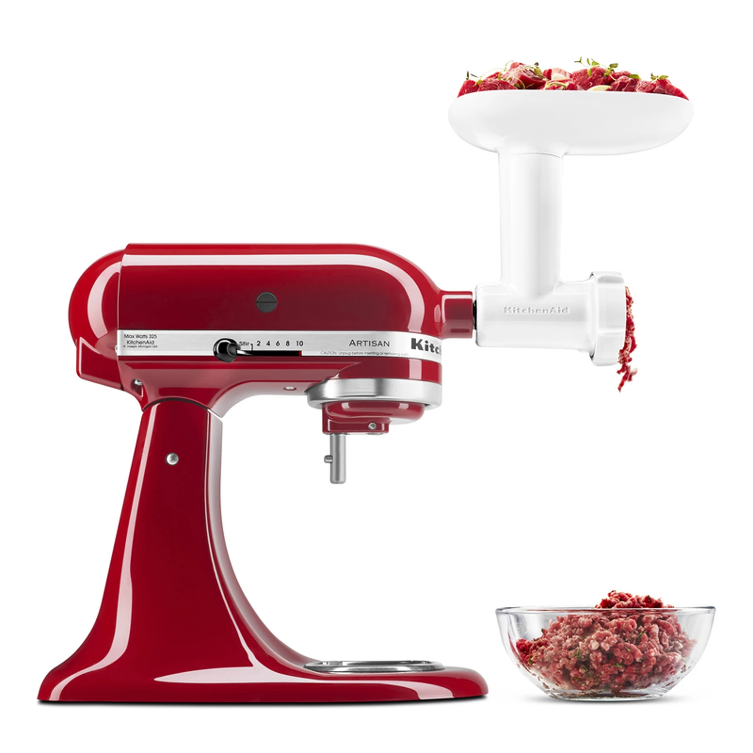Ksmfga Food Grinder Attachment For Stand Mixers - White