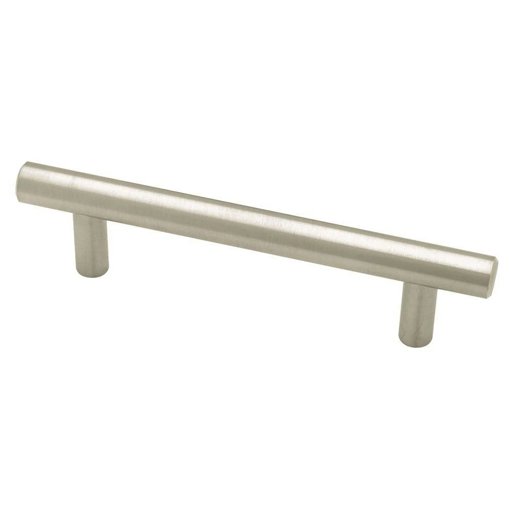 Cabinet Bar Pull, Stainless Steel, 3.8-In.