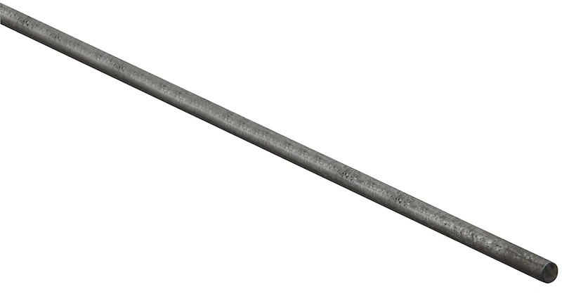 Hot Rolled Steel Smooth Rod, 1/4 Inch Diameter by 48 Inch Length