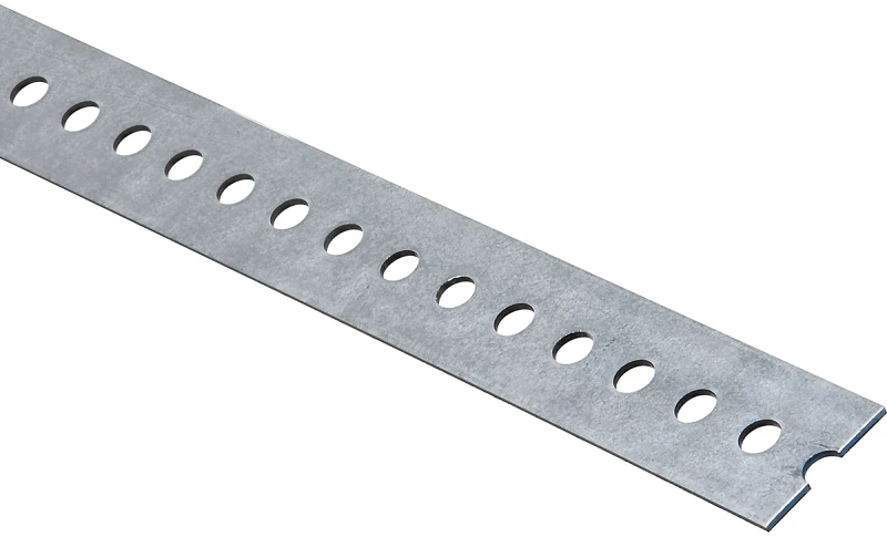 1-3/8 In. X 4 Ft. Galvanized Steel Slotted Flat Stock